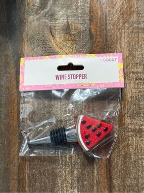 Festive Voice Watermelon Wine Bottle Stopper NWT